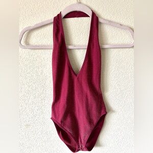 Thrifted Sparkly Red Bodysuit
